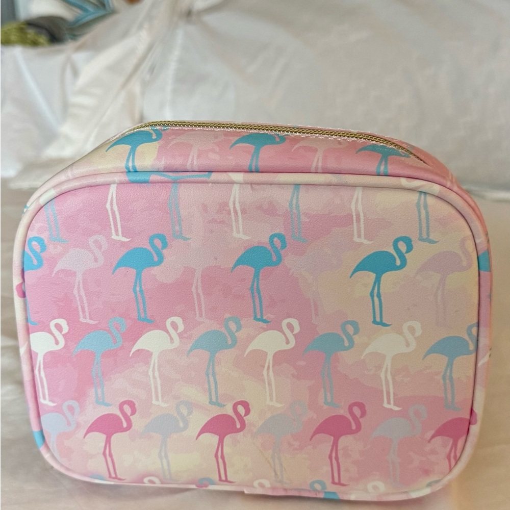 Flamingo Print Cosmetic Bag NWT